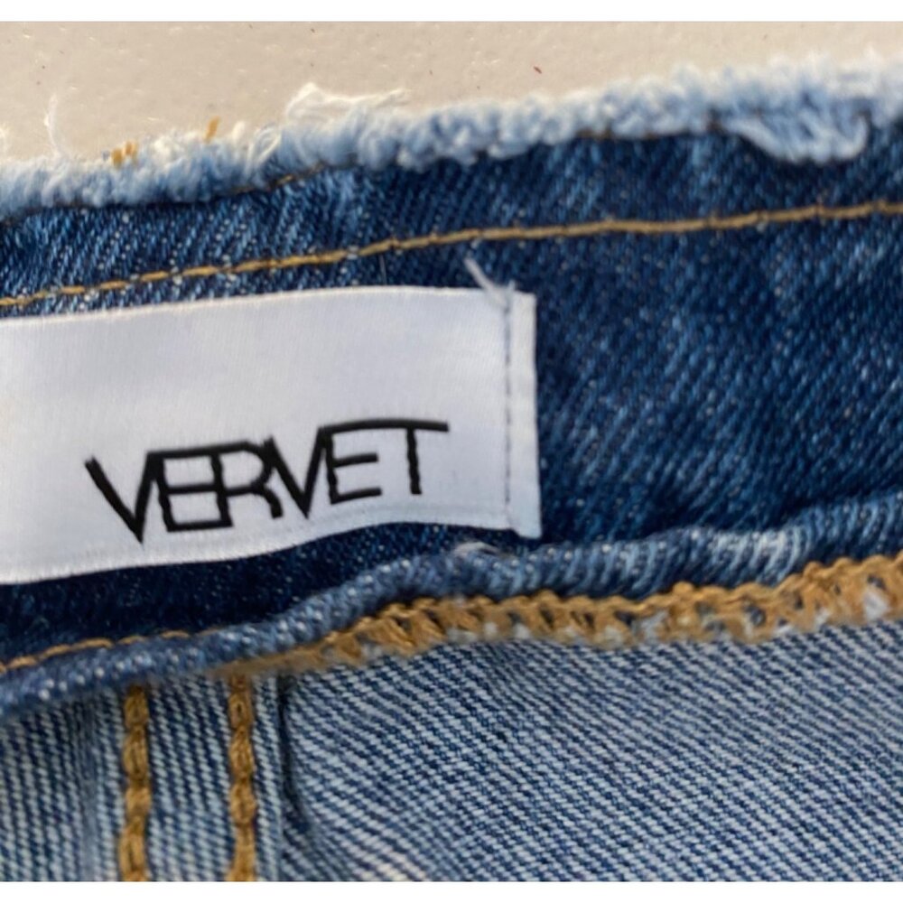 Vervet Flying Monkey Distressed High-Waisted Denim Jeans Size 28 Blue - Picture 3 of 11